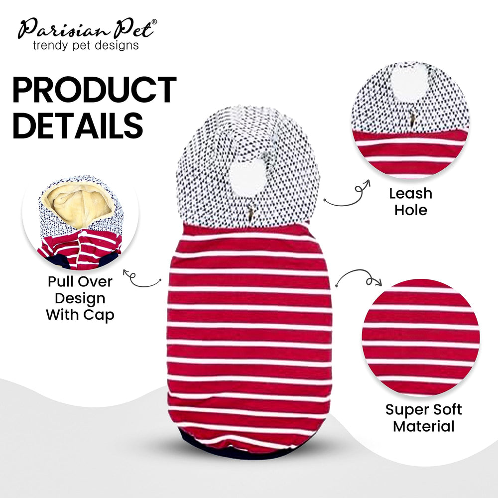 Pull Parisian Pet pour chien, ouverture harnais près du cou.