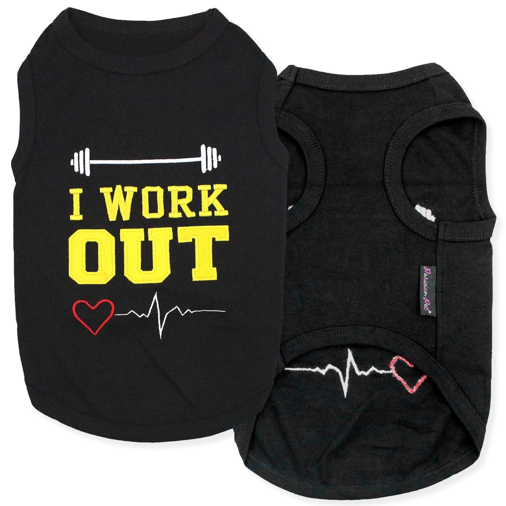 Maillot Parisian Pet avec texte motivationnel sans manches, idéal pour chien actif