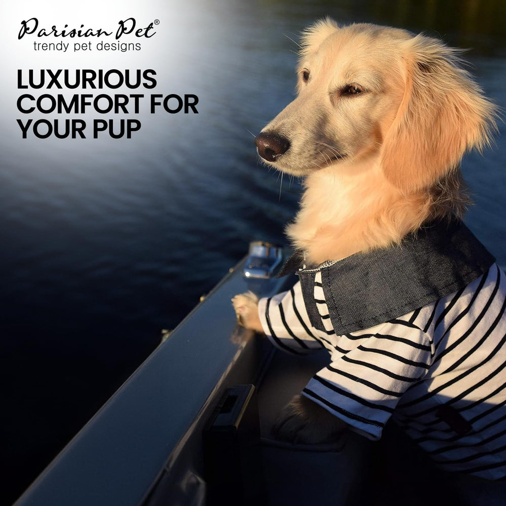 Parisian Pet Preppy Boy Polo: ouverture facile et enfilage rapide.