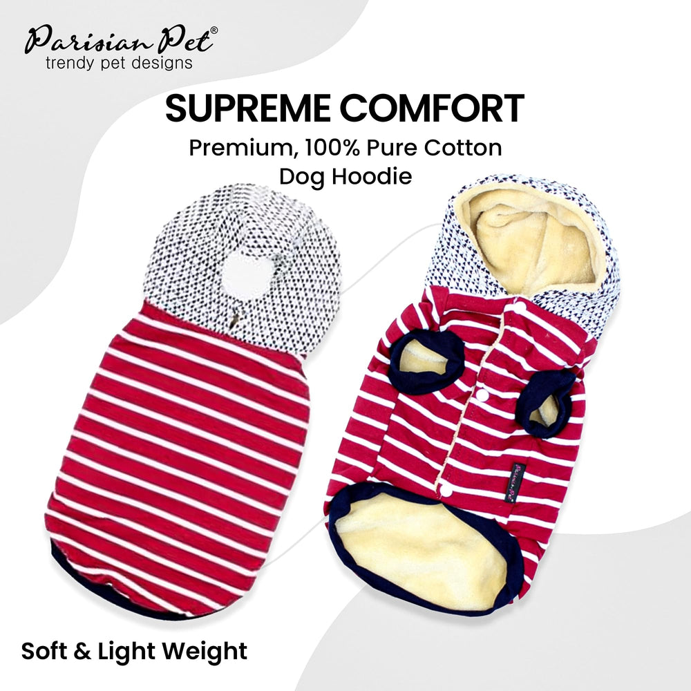 Pull-chien Parisian Pet avec ouverture pour laisse, pratique lors des promenades.