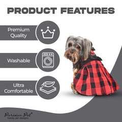 Robe Parisian Pet avec attaches magiques auto-agrippantes, habillage rapide.