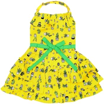Robe Parisian Pet cactus jaune, idéale pour sorties plage et été léger.