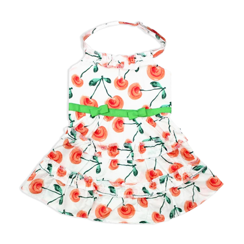 Robe Parisian Pet pour chien en coquelicot rouge, idéale pour sorties estivales.
