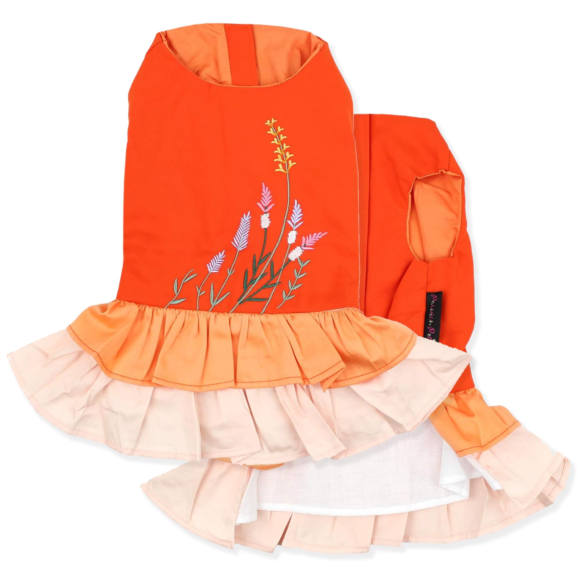 Robe Parisian Pet pour chien imprimé florale, légère et idéale pour l'été.