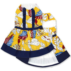 Robe Parisian Pet été pour chien avec motif feuilles, idéale pour balades.