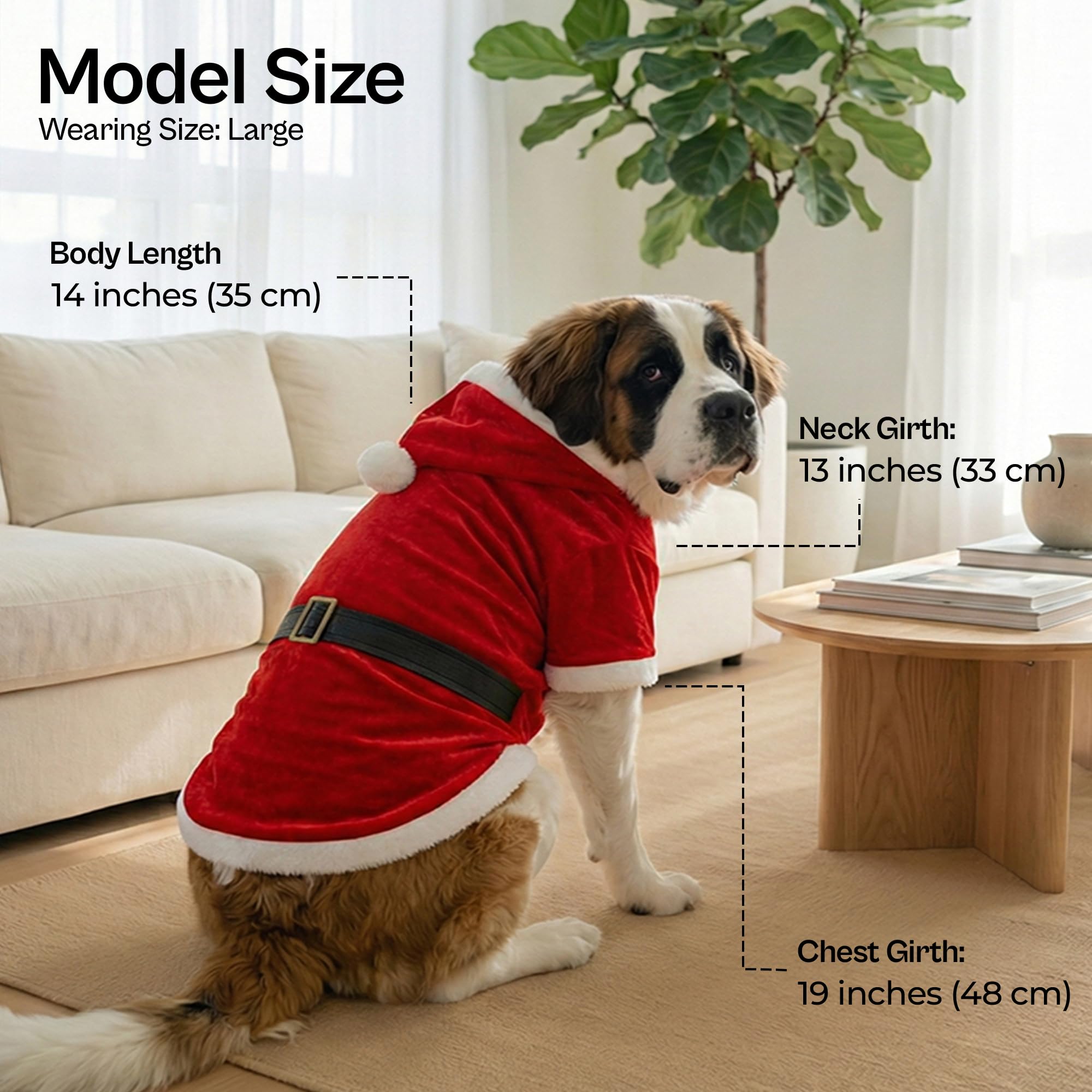 Parisian Pet Sweat capuche Noël texture velours douceur sur la peau du chien.