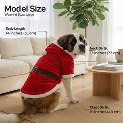 Parisian Pet Sweat capuche Noël texture velours douceur sur la peau du chien.