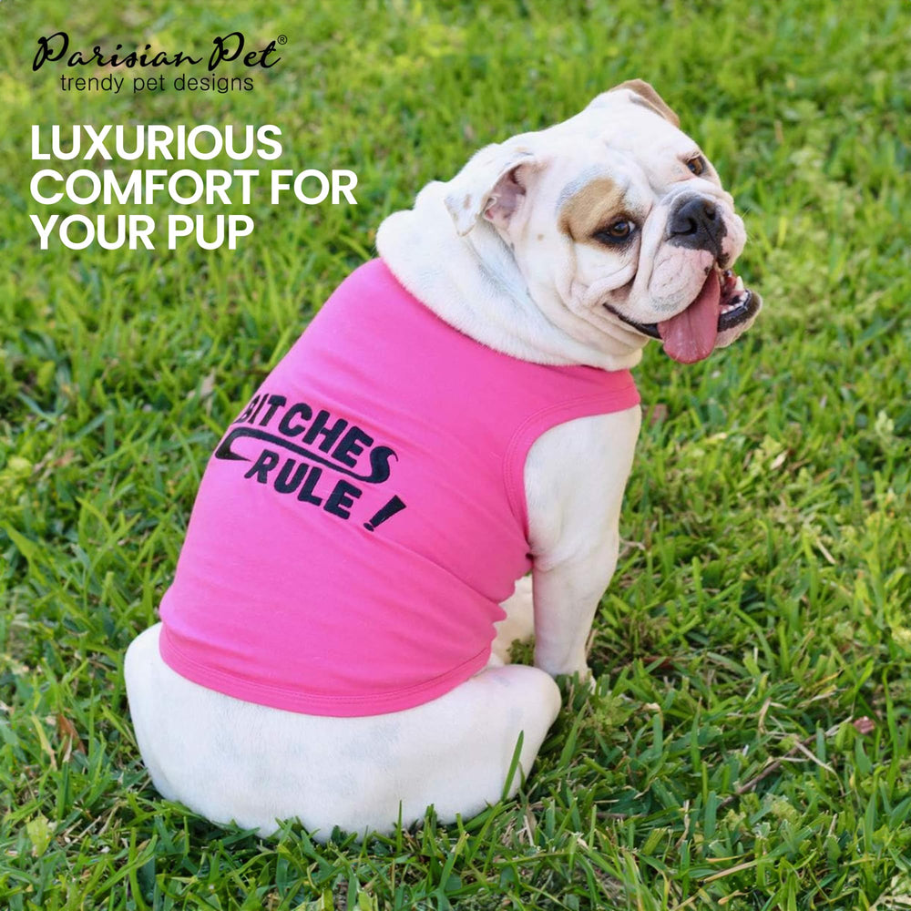 Parisian Pet T-shirt grand chien rose, enfiler facile grâce au design pullover.