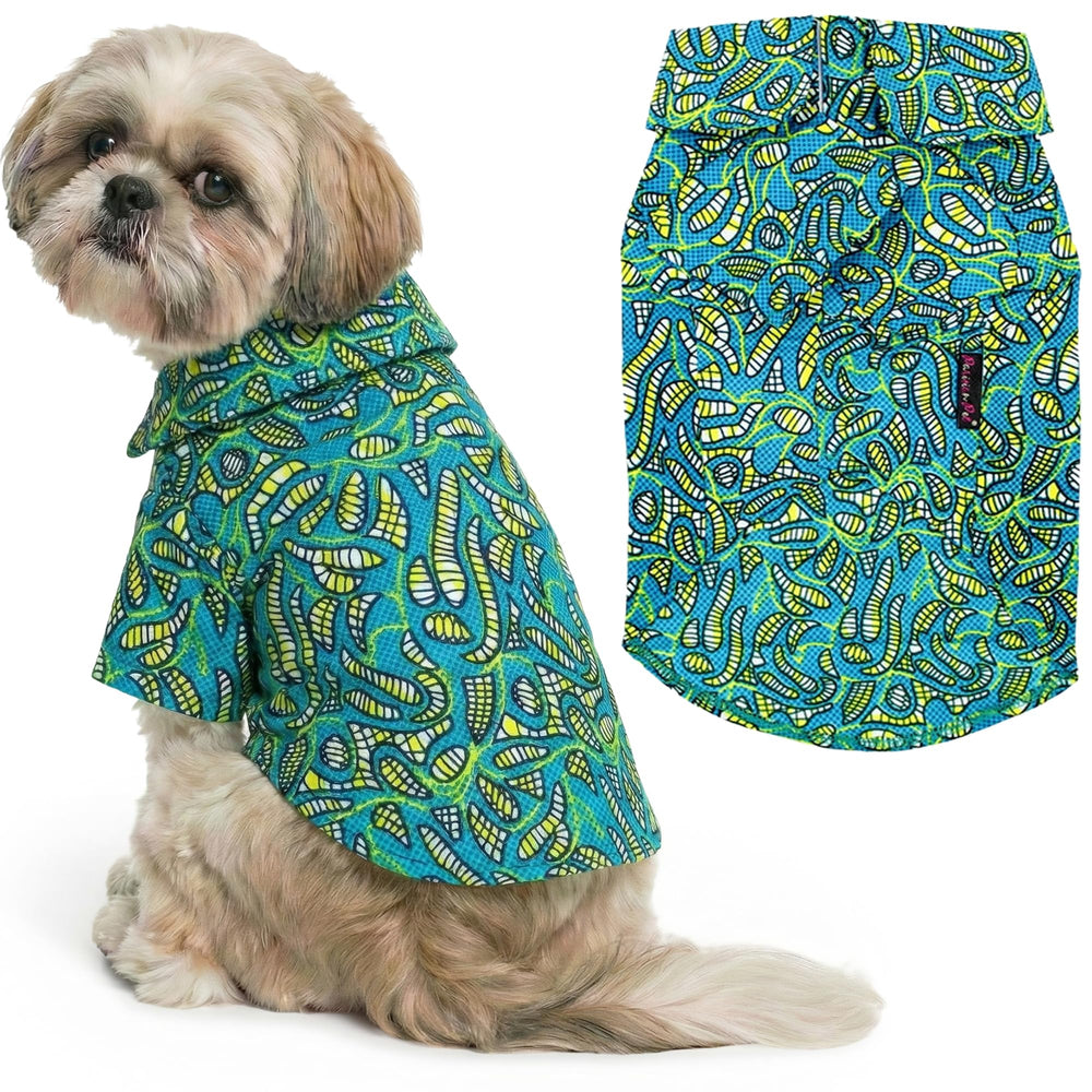 Parisian Pet Tribal-feuilles Chien-shirt: look estival et confortable pour sorties quotidiennes