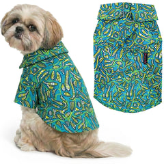 Parisian Pet Tribal-feuilles Chien-shirt: look estival et confortable pour sorties quotidiennes