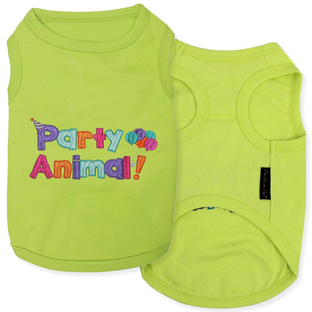 T-shirt chien Parisian Pet avec broderie festive pour fêtes et photos.