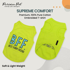 Parisian Pet T-shirt coton doux, parfait pour la peau sensible des chiens.