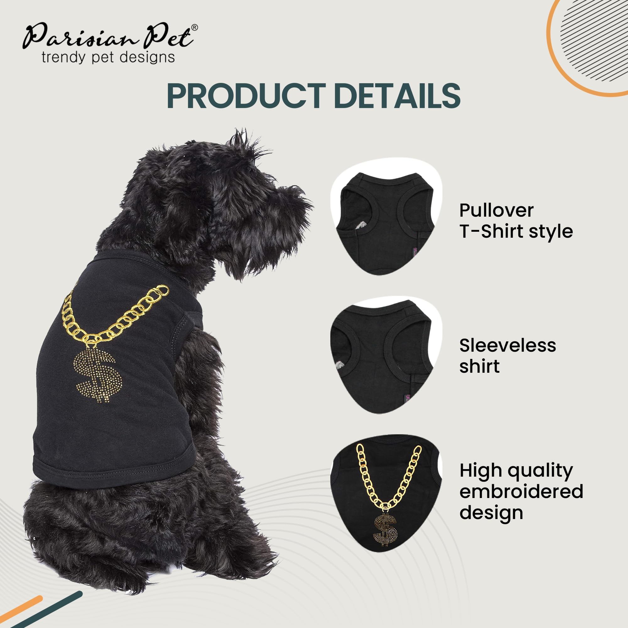 Parisian Pet vêtement chien respirant, tissu doux pour journées chaudes.