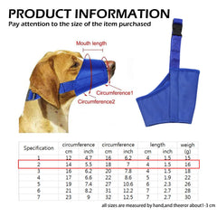Parts Express museau chien anti-morsure en nylon bleu, sécurité en promenade.