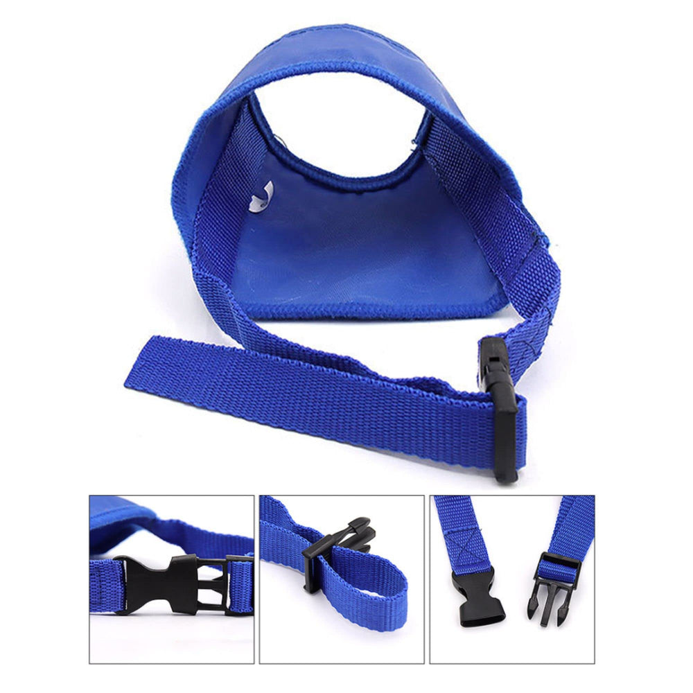 Muselière Parts Express bleu avec garnissage intérieur pour un porté doux.