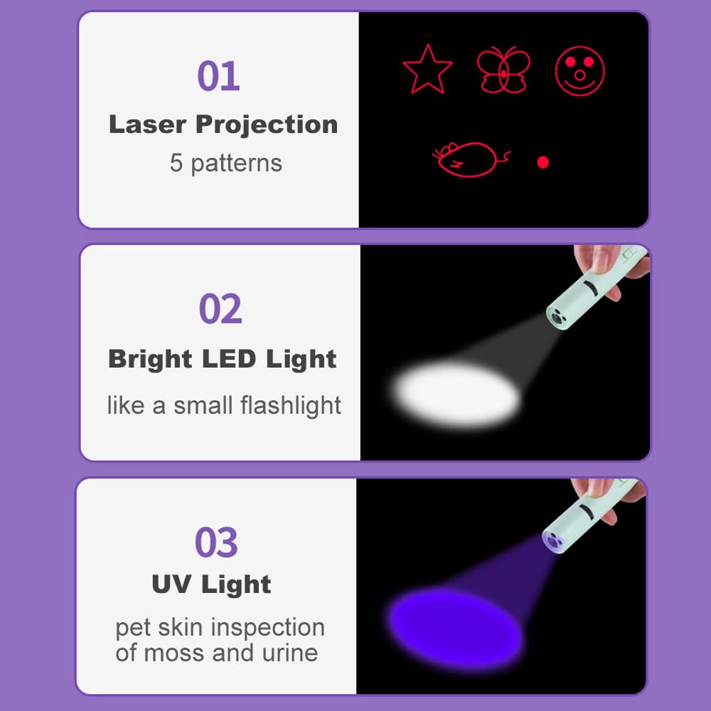 Pointeur laser PARTSPOWER avec 5 modes de projection pour l'amusement.