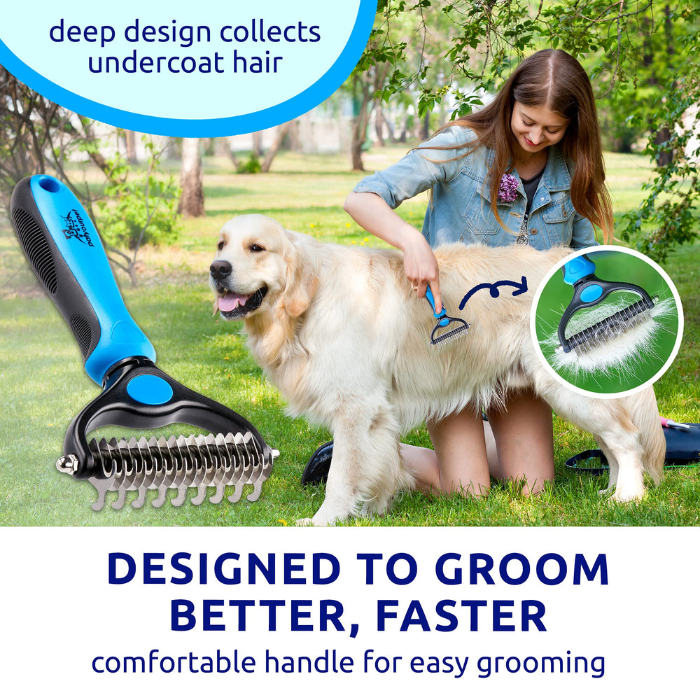 Pat Your Pet, pelage polyvalent, convient chiens et chats.