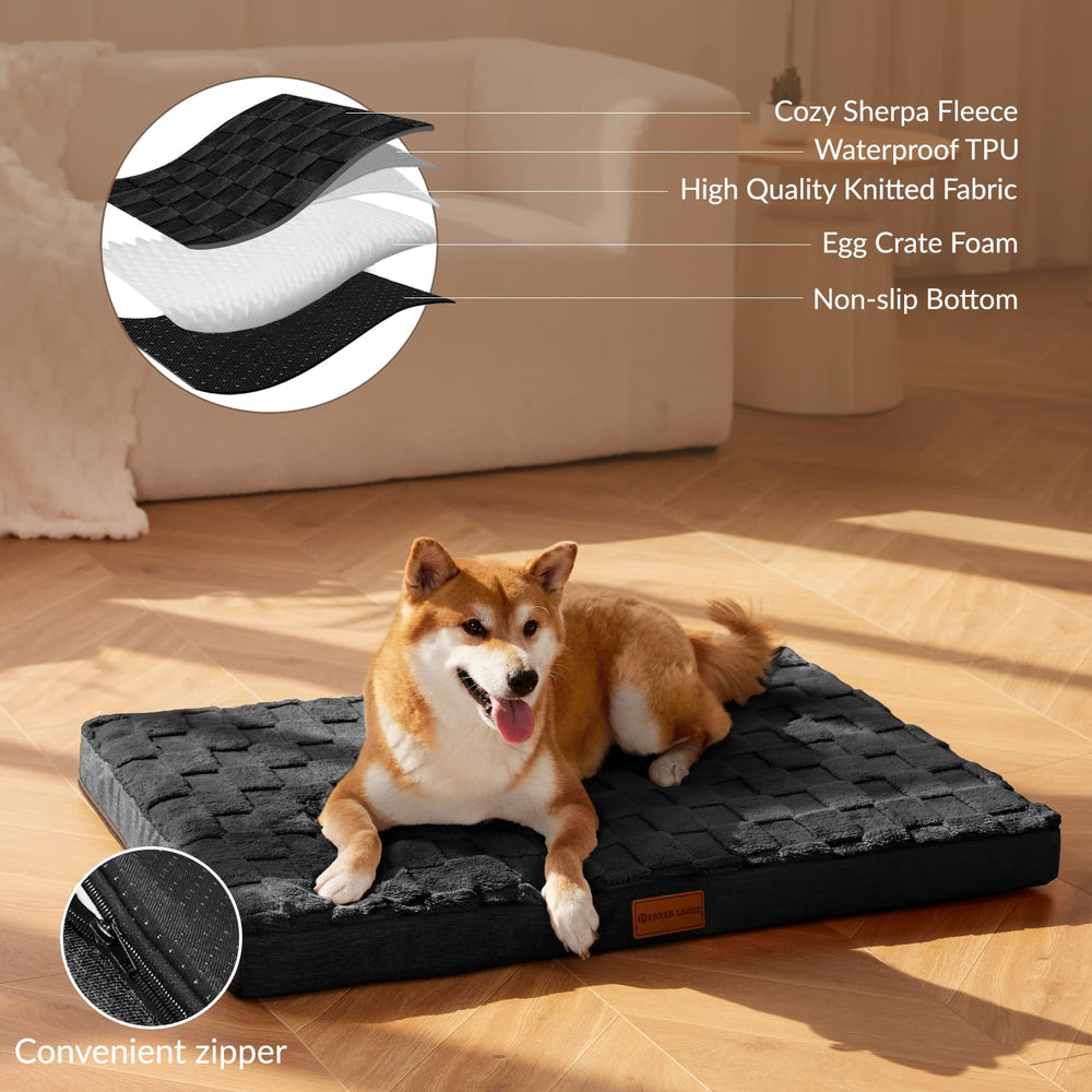 Patas Lague lit – surface coton peluche chaude et TPU impermeable pour securite et confort
