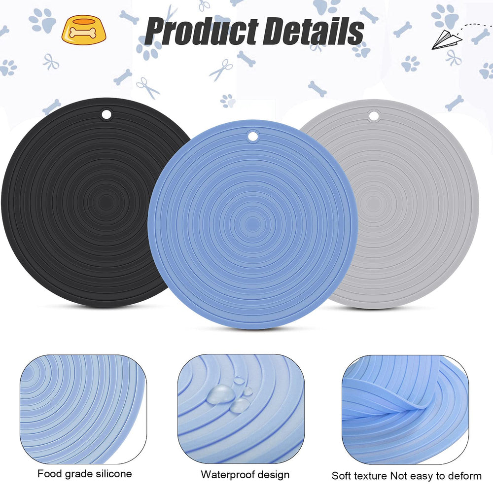 Patelai tapis alimentation chien noir, traction efficace et protection du sol