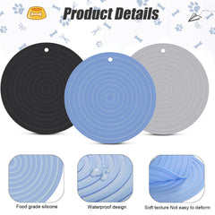 Patelai tapis alimentation chien noir, traction efficace et protection du sol