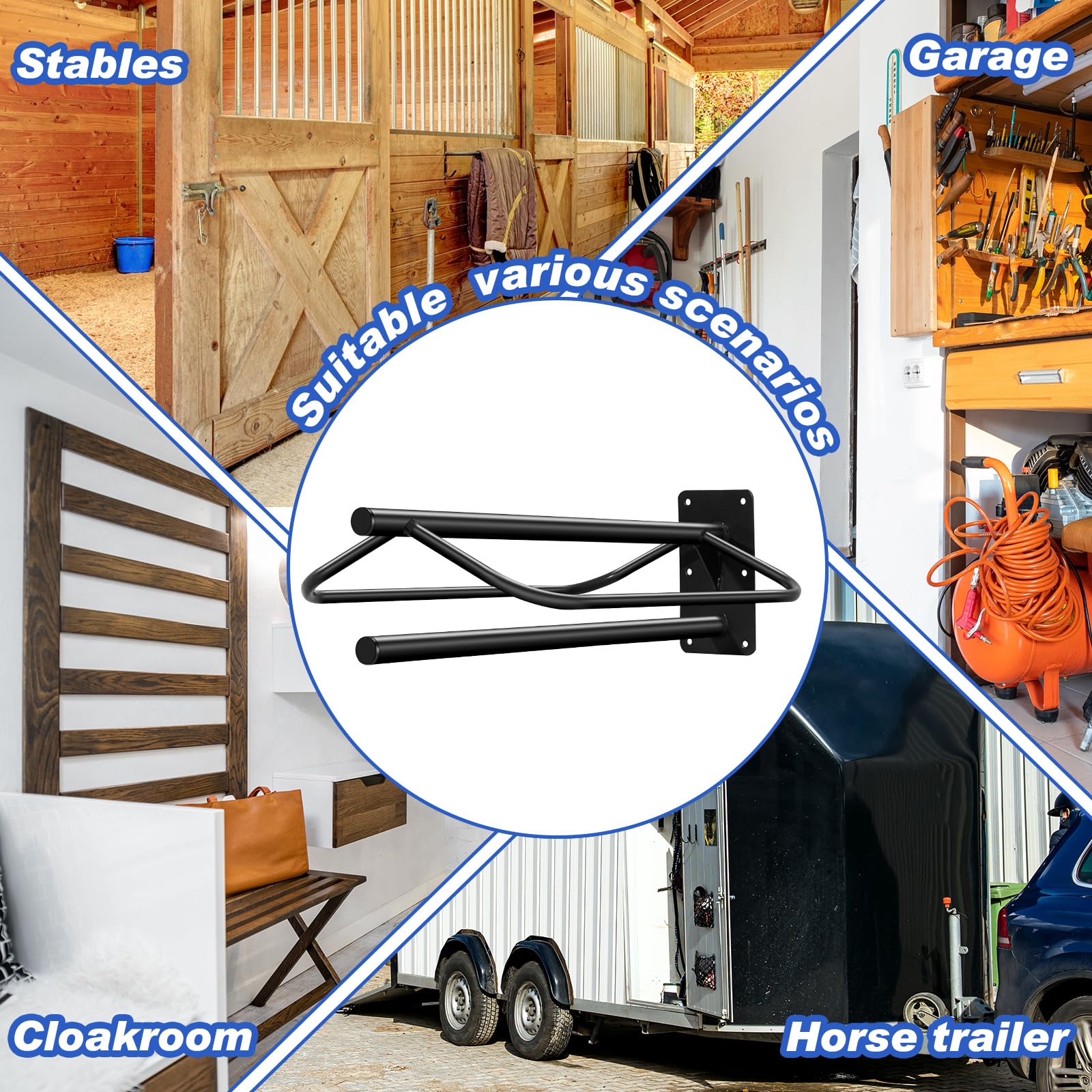 Paterr ensemble deux pieces noir: set pratique pour deux montages muraux.