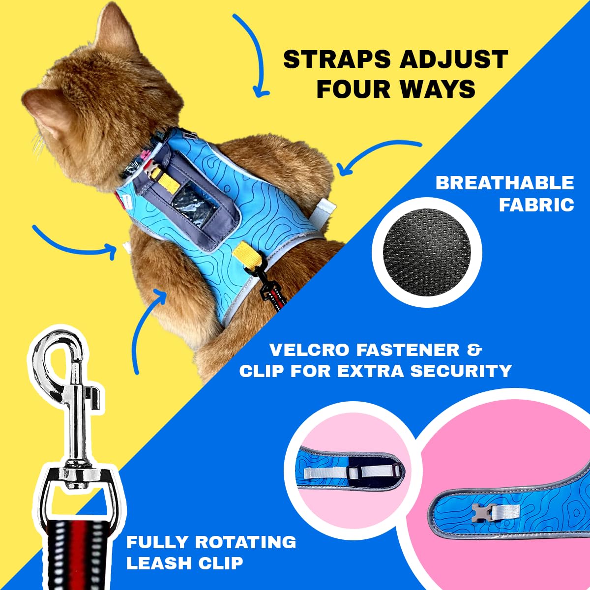 Pathfinder laisse réfléchissante de 6 pieds incluse.