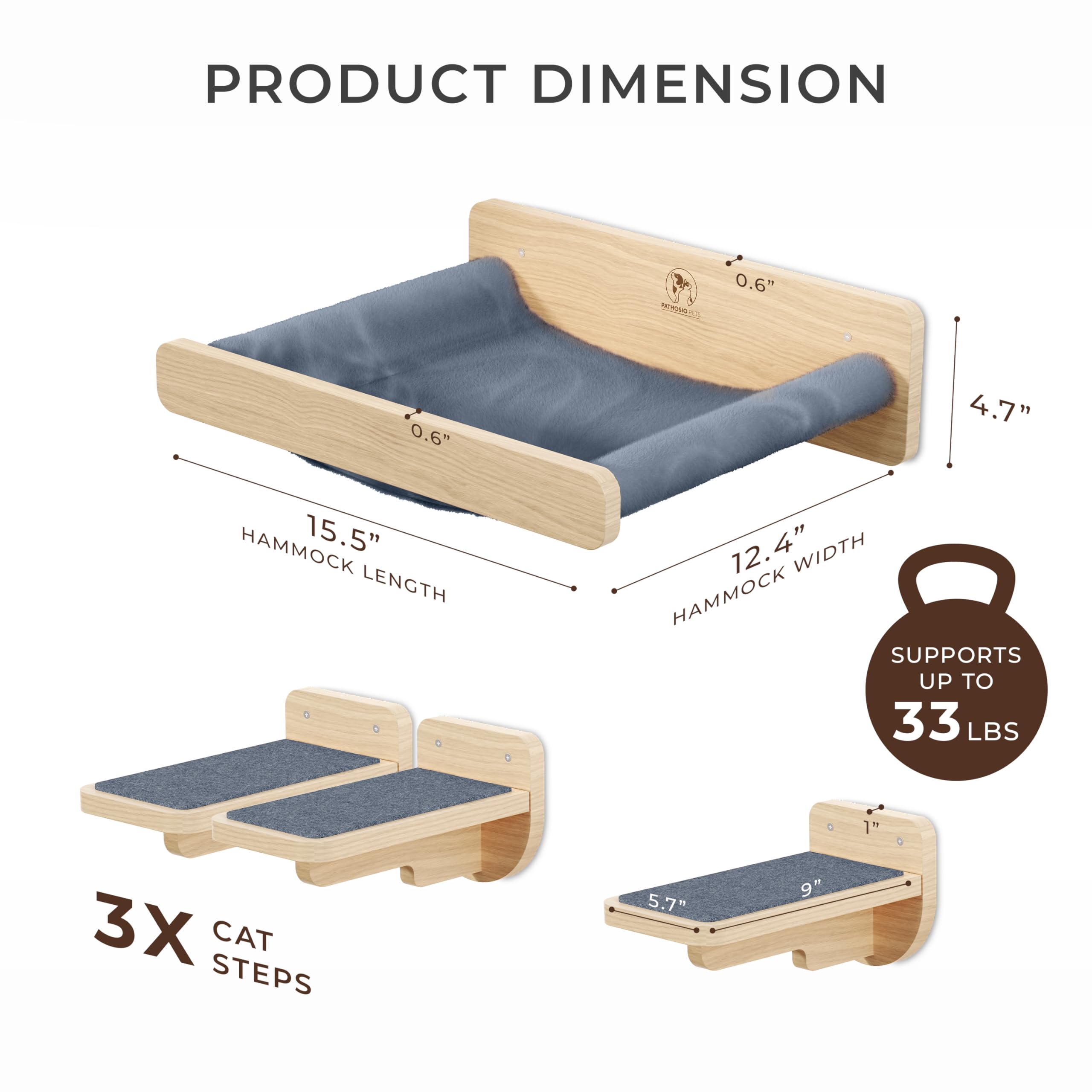 PATHOSIO PETS: hamac chat douillet pour repos confortable et sécurisé.