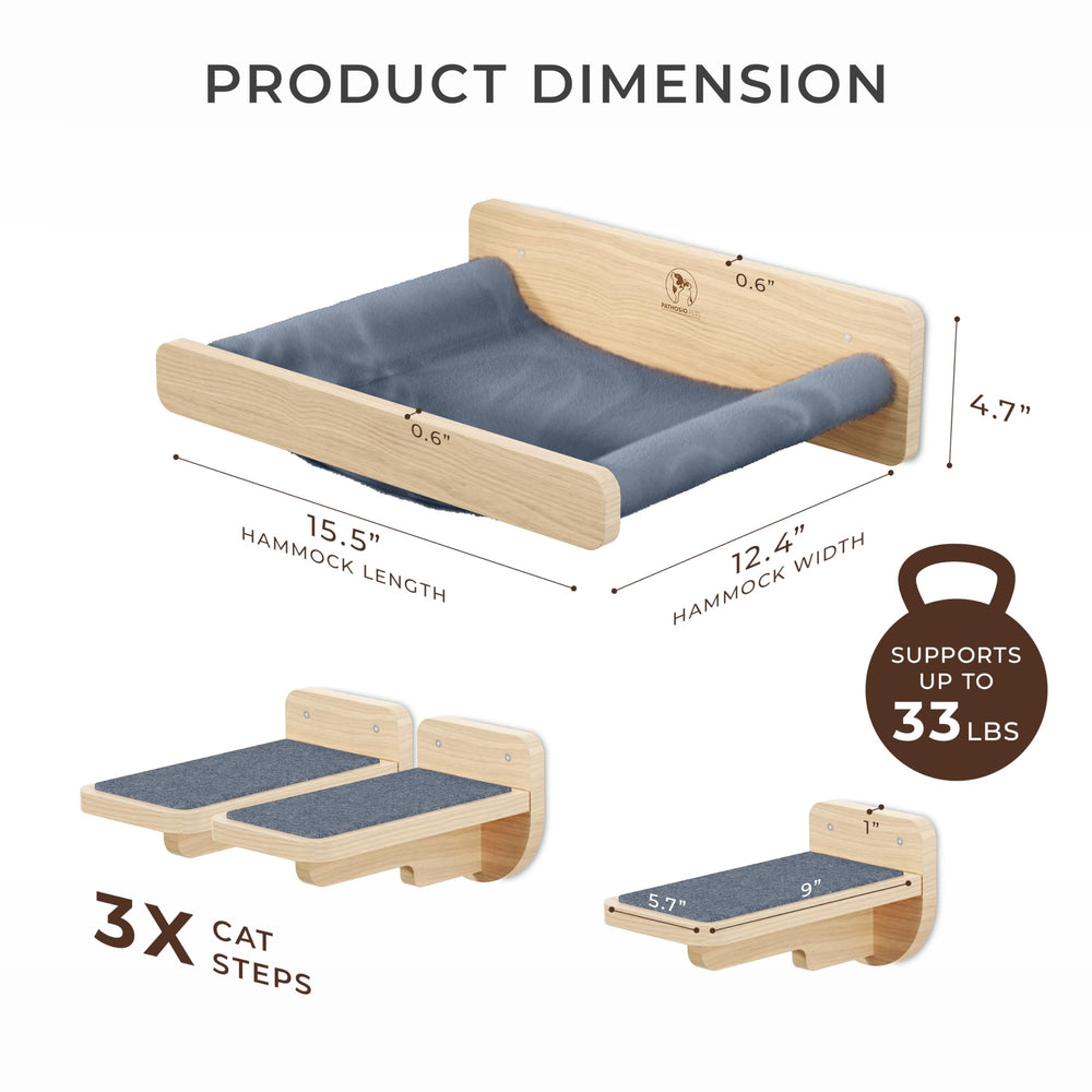 PATHOSIO PETS: hamac chat douillet pour repos confortable et sécurisé.