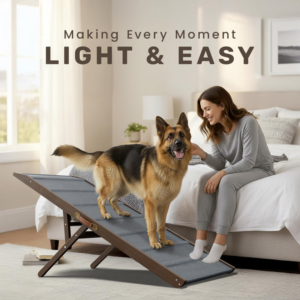 PATHOSIO PETS LITE rampe pour chien, prise en main aisée et mobilité.