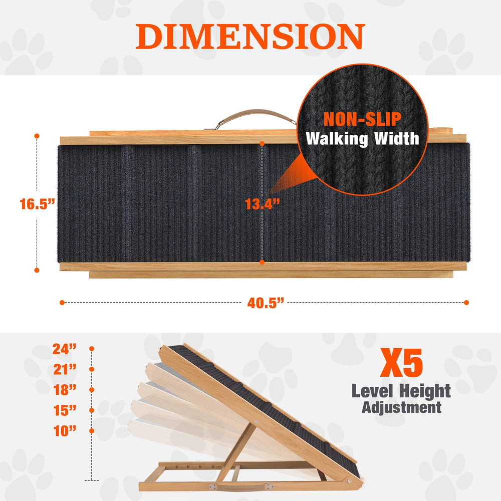 Pathosio Pets rampe, surface 13,4 pouces, confort pour chien.