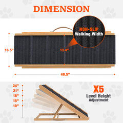Pathosio Pets rampe, surface 13,4 pouces, confort pour chien.
