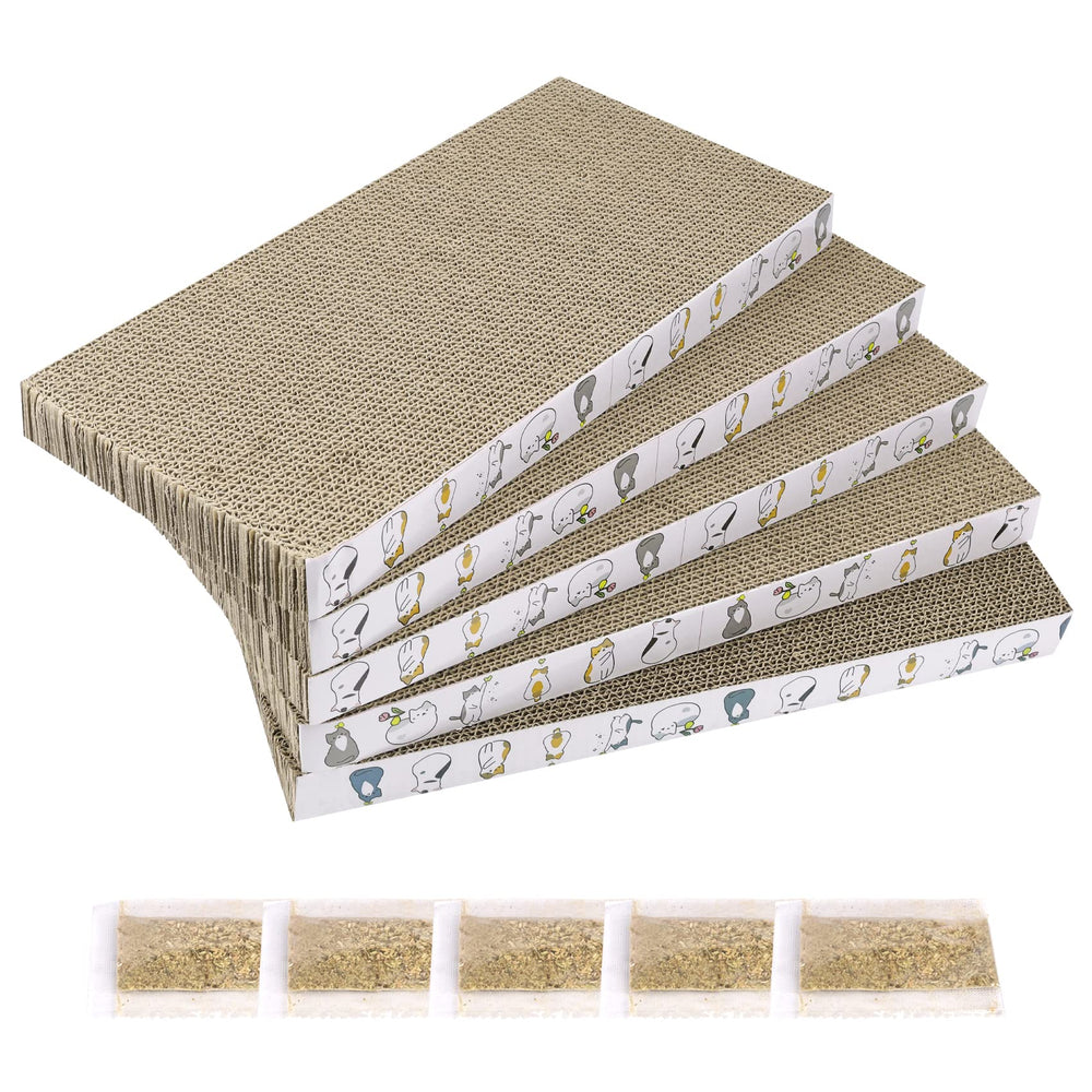 PatiencET Cat Scratcher Carton ensemble 5 pièces pour le jeu et le repos.