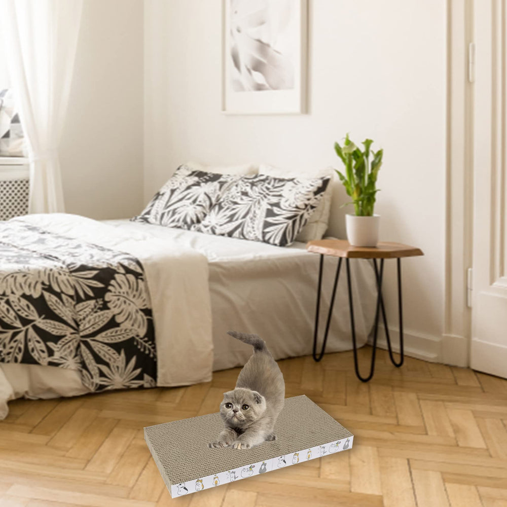 PatiencET Cat Scratcher Herbe-chat-incluse, stimulation naturelle sans danger.