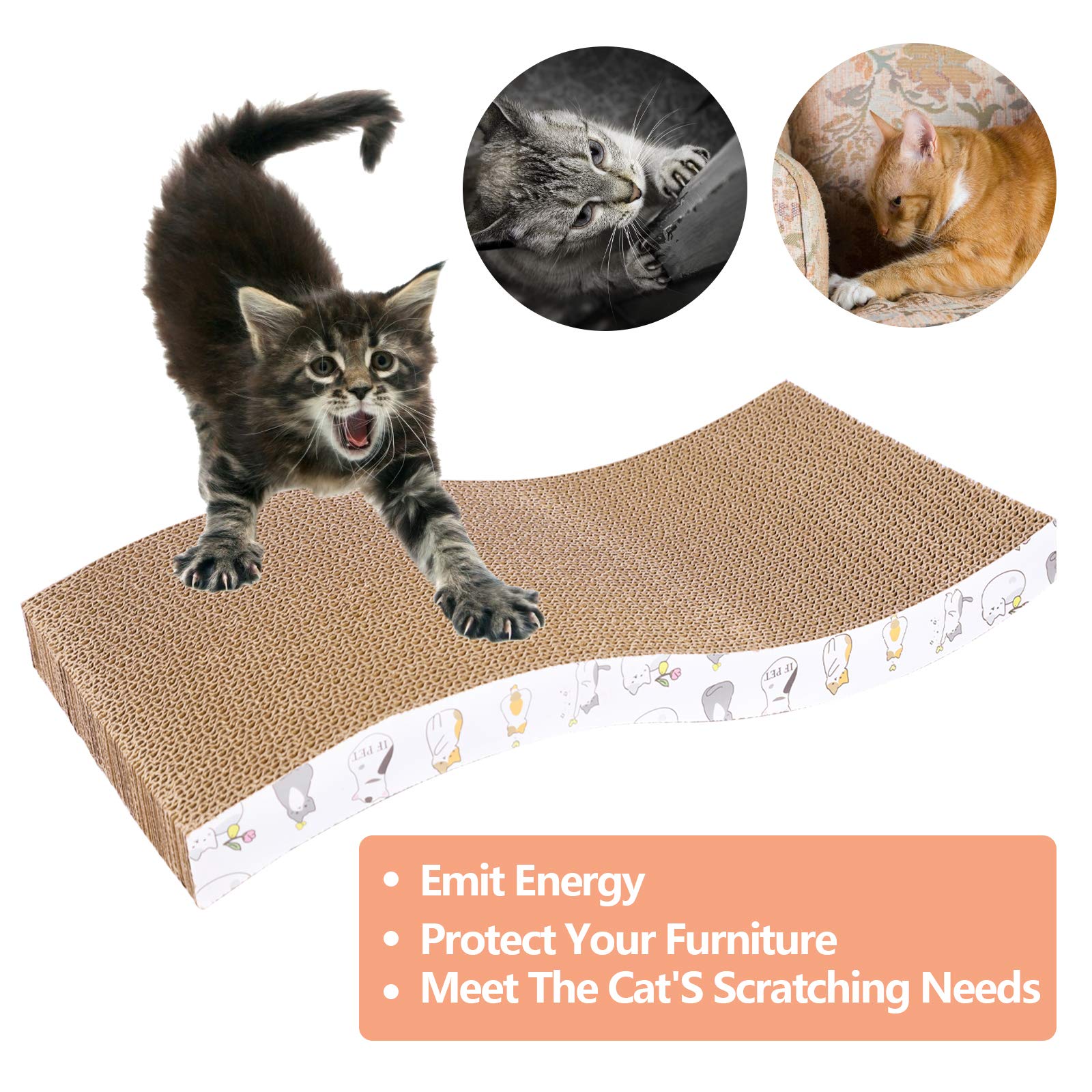 PatiencET griffoir-chat-catnip-inclus, stimulant naturel pour encouragement au jeu.