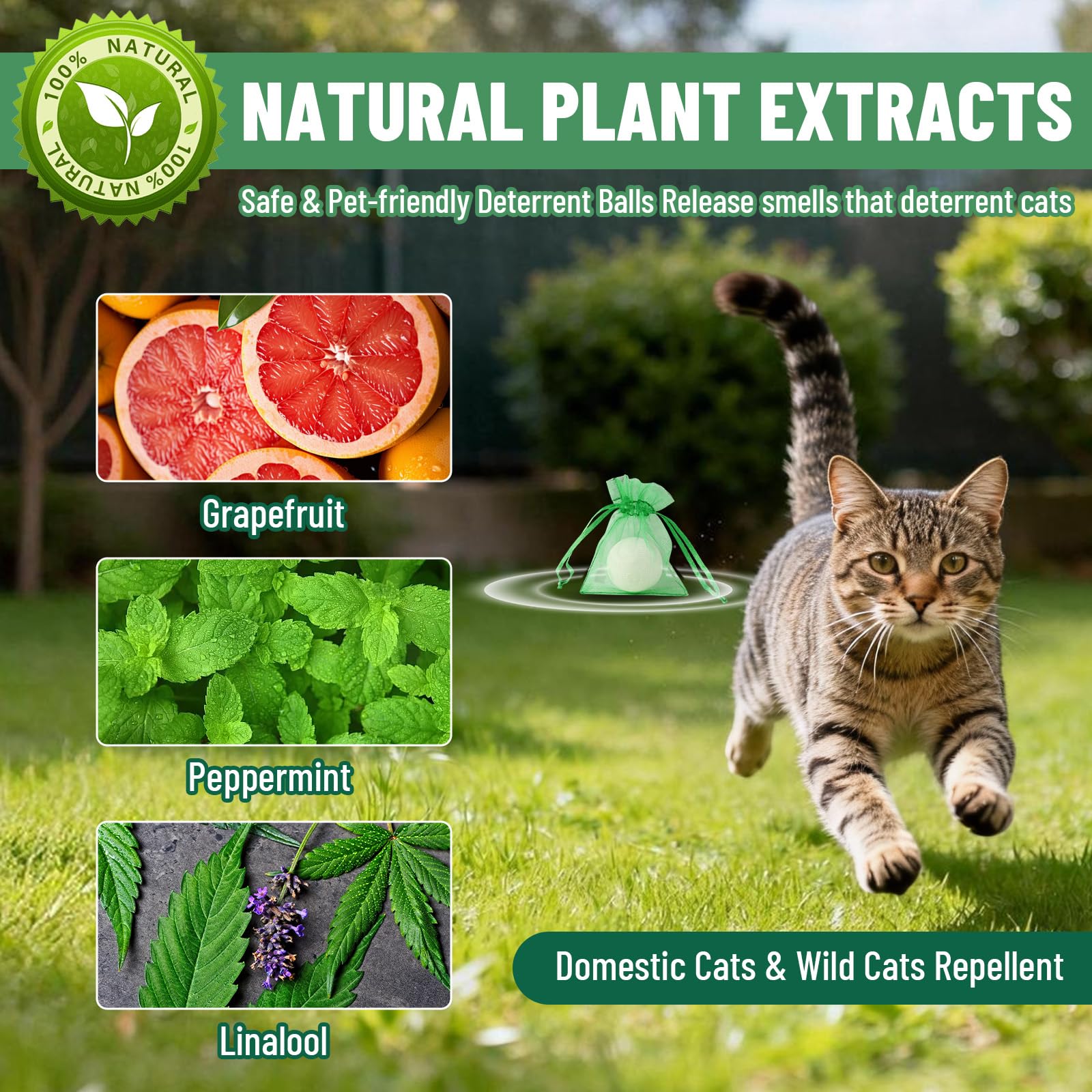 Balle répulsif Patorop durée 30-60 jours; protection durable pour le jardin.