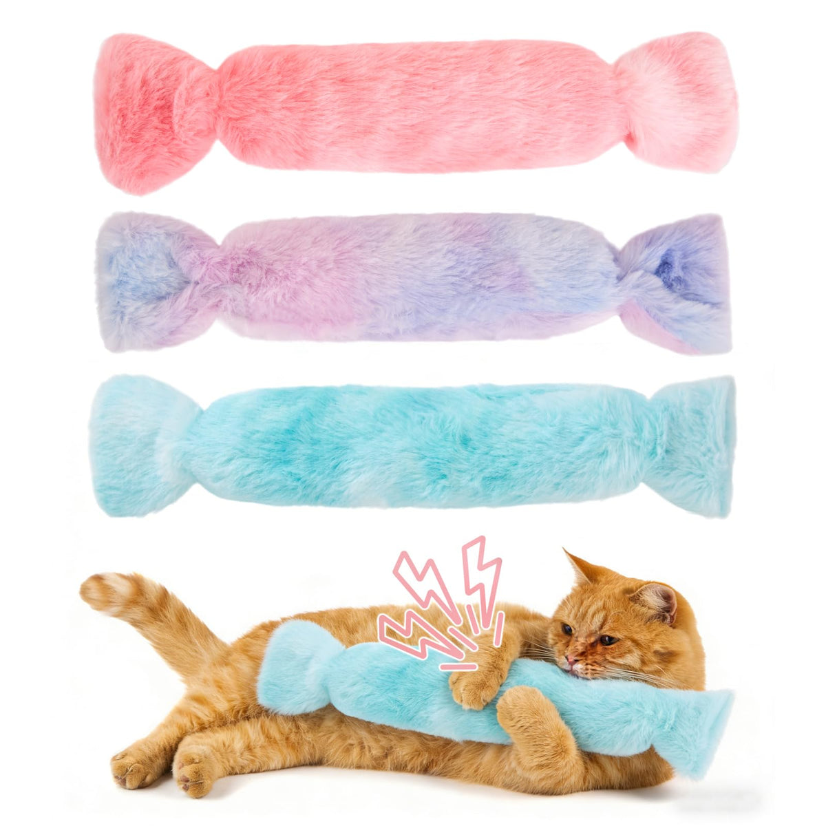 PATTEPOINT jouet-chat-bonbon-kicker-ensemble, stimulation ludique et réconfort pour chat d intérieur.