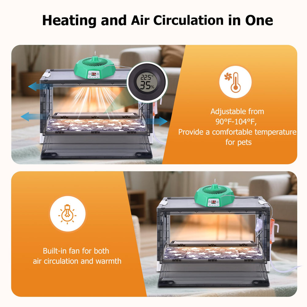 PAULOZYN incubateur chiots avec ventilation pour air frais.