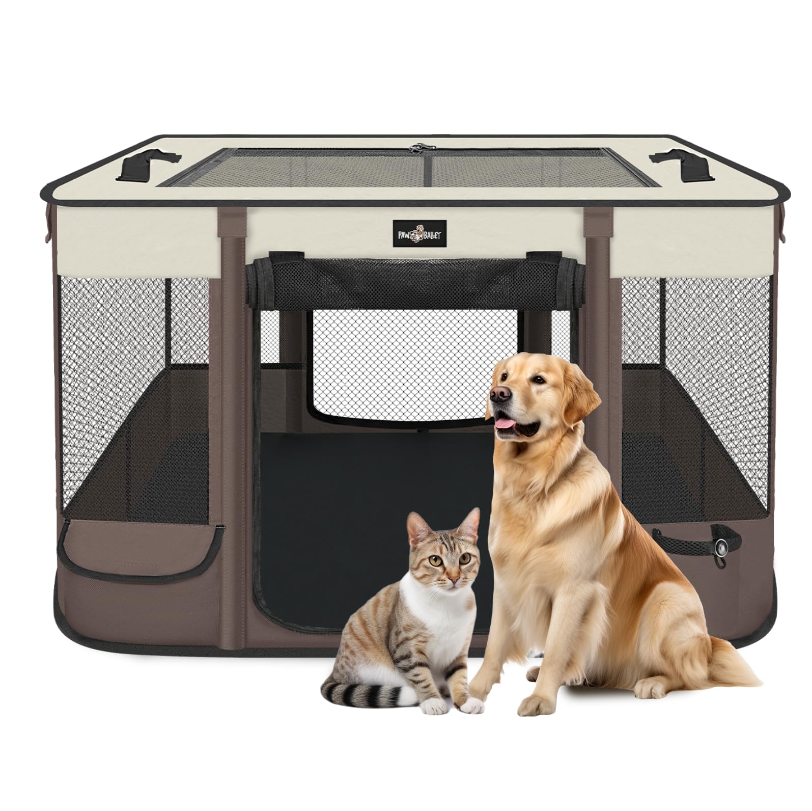 PAW BALLET Playpen grand-espace pour chaton ou petit chien.
