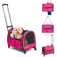 PAW BALLET porte-chat avec roues et chassis amovible pour déplacements faciles.
