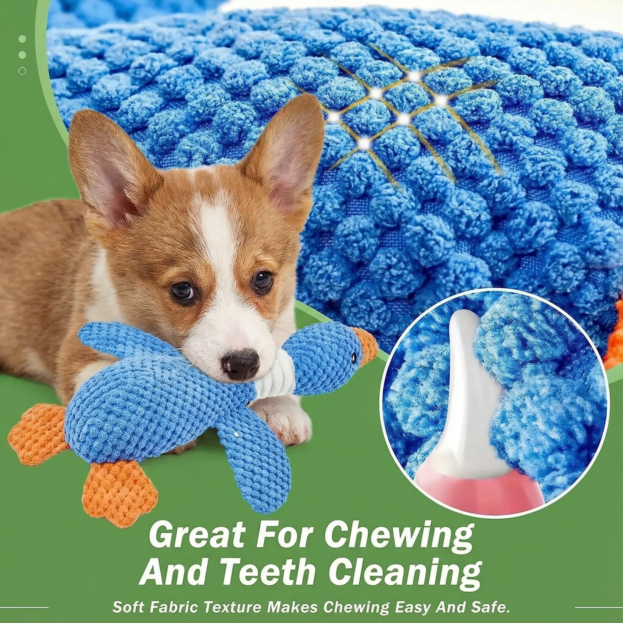 Paw-FECT Piece canard bleu – adapté à toutes les tailles de chiens