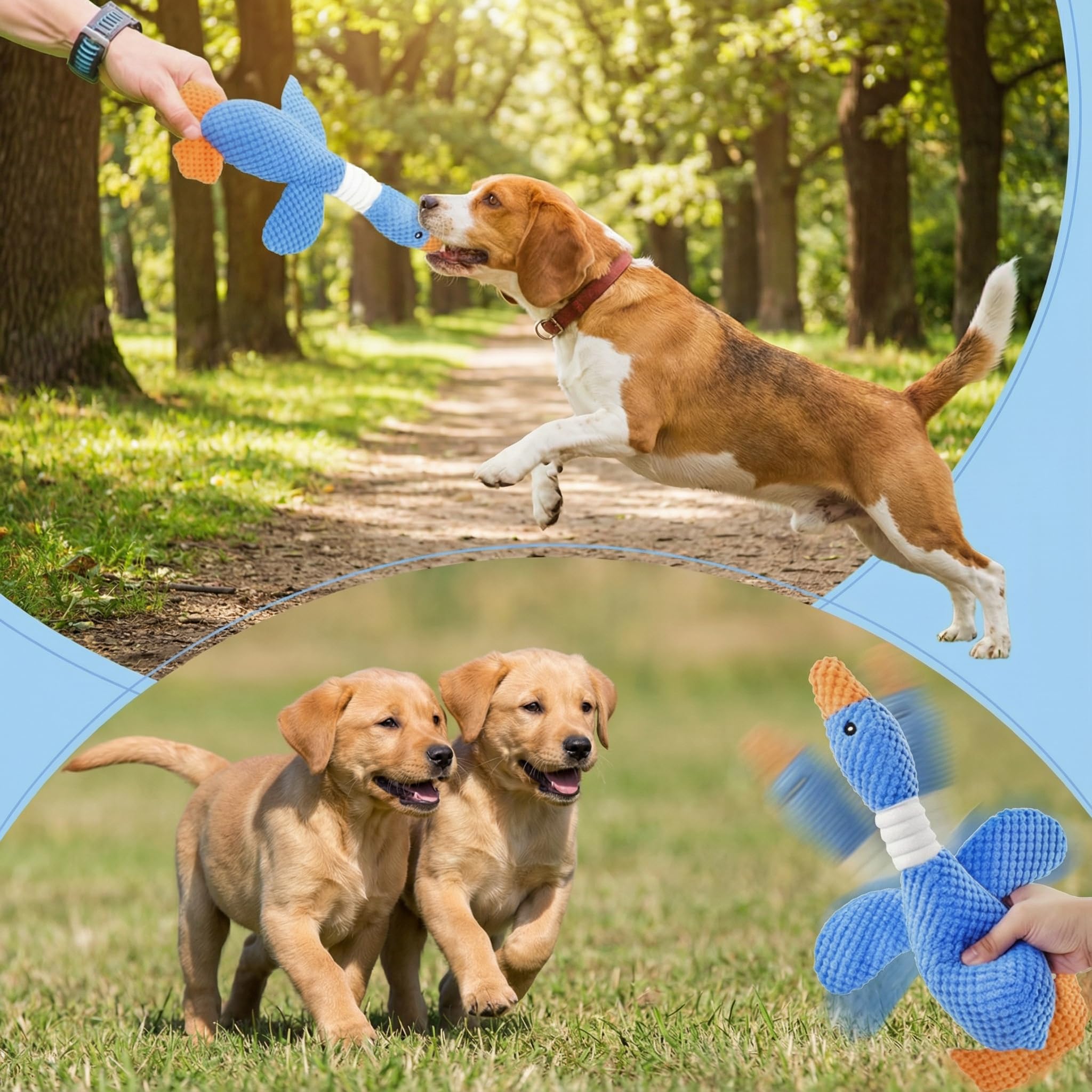 Paw-FECT Piece canard bleu – compagnon de câlin et de confort