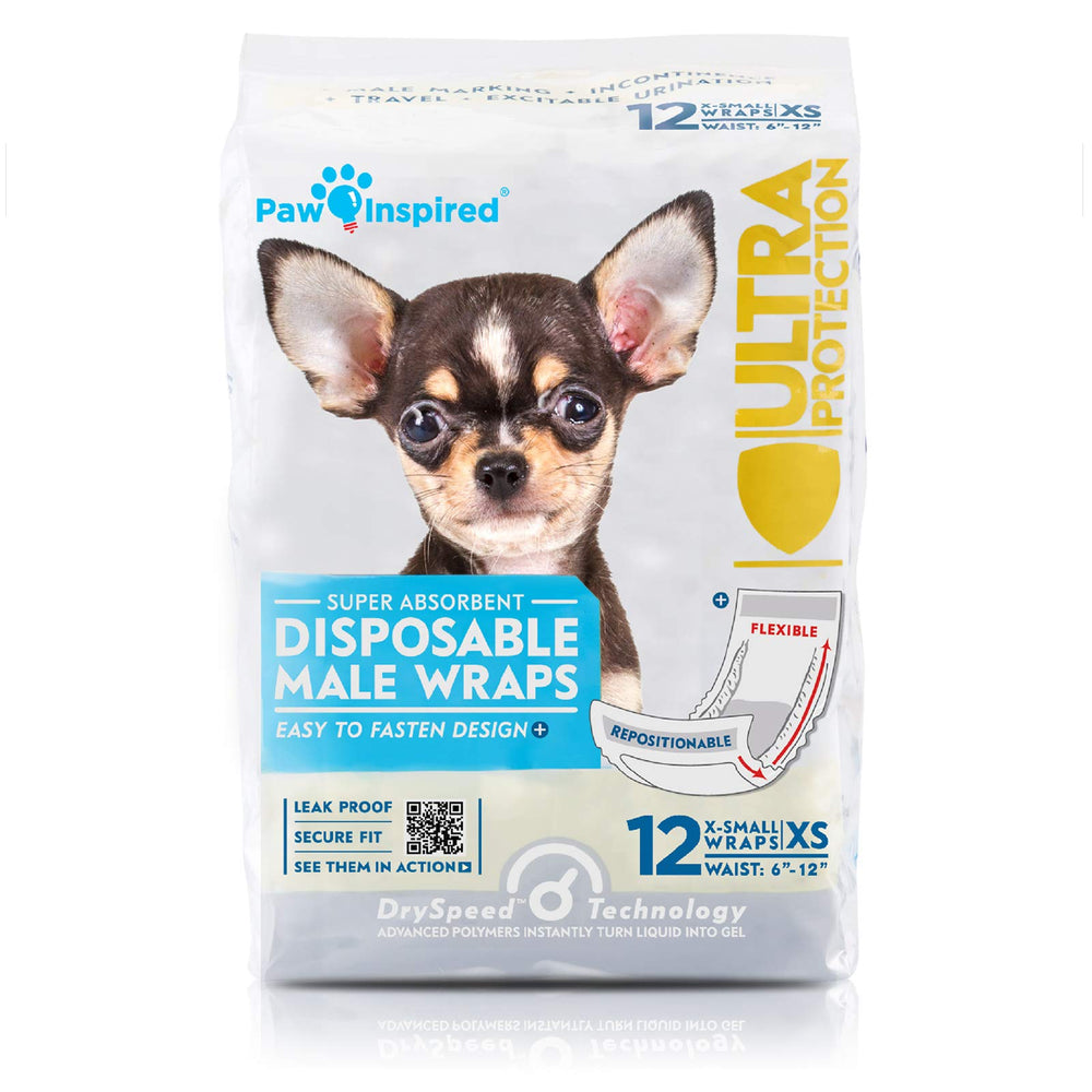 Paw Inspired Bandes ventrales pour chien : maintien sûr et confortable.