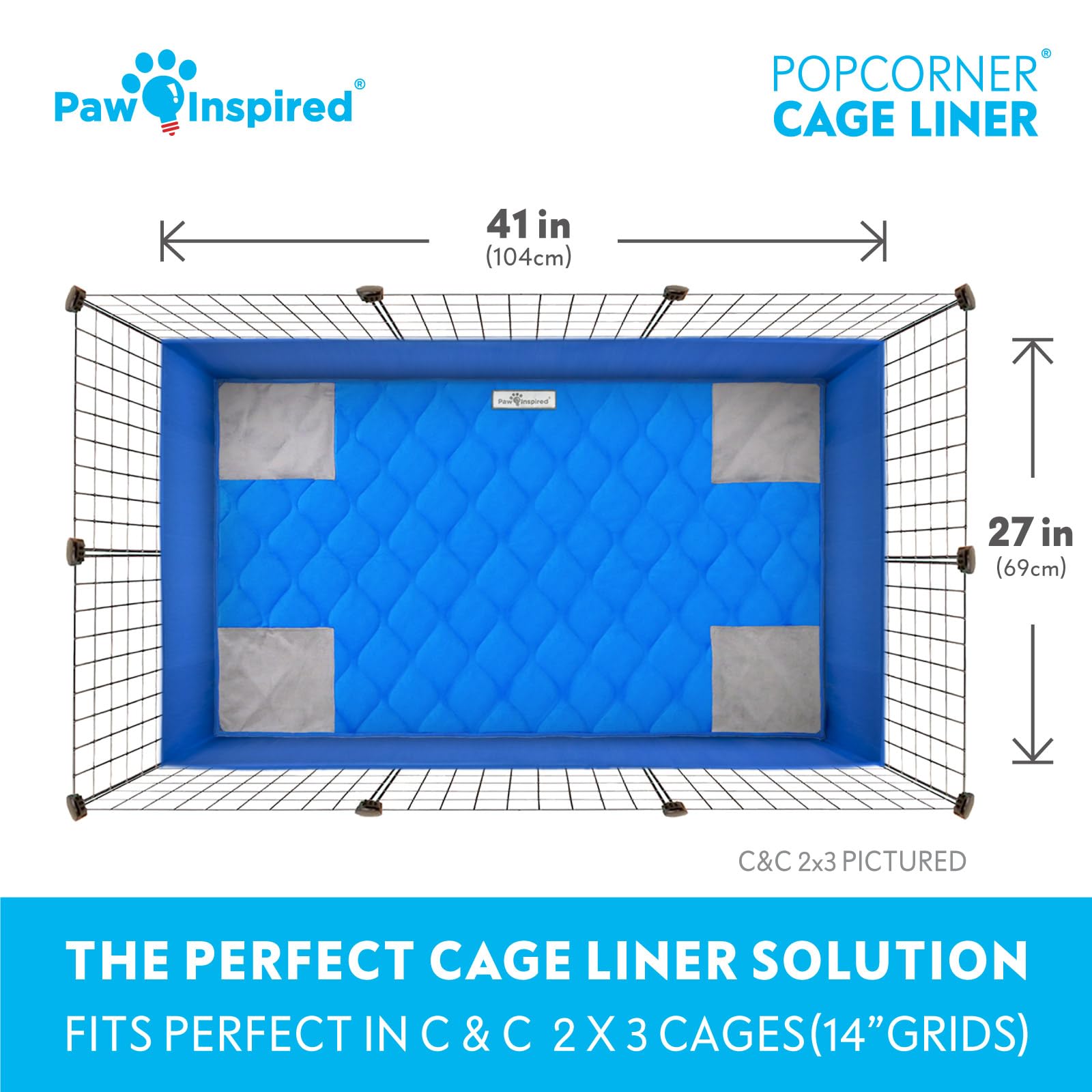 Paw Inspired PopCorner – base étanche pour prévenir les fuites du bac.