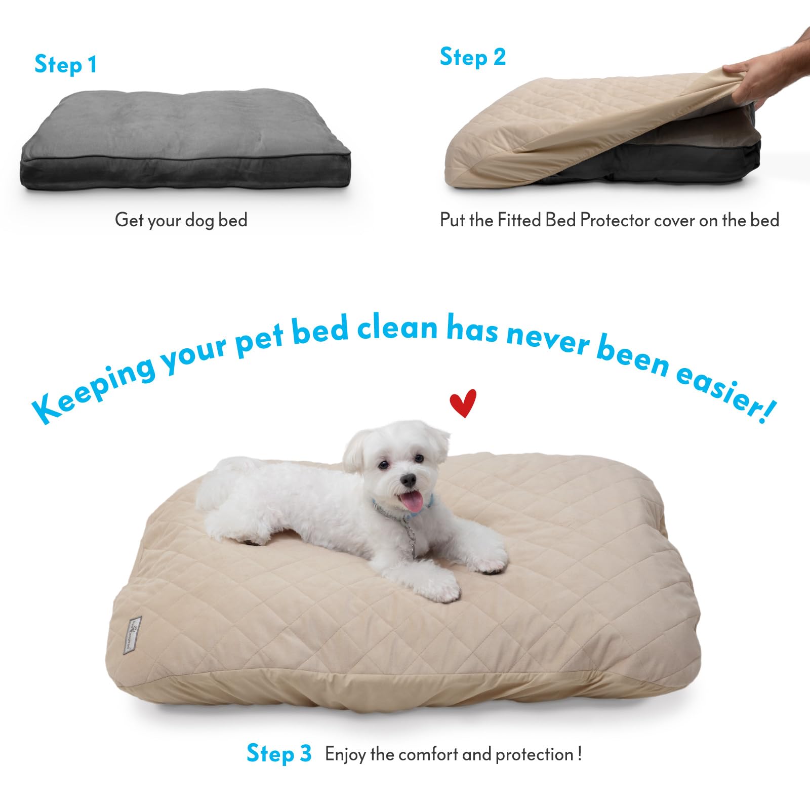 Paw Inspired : couture durable, protection reutilisable lit chien