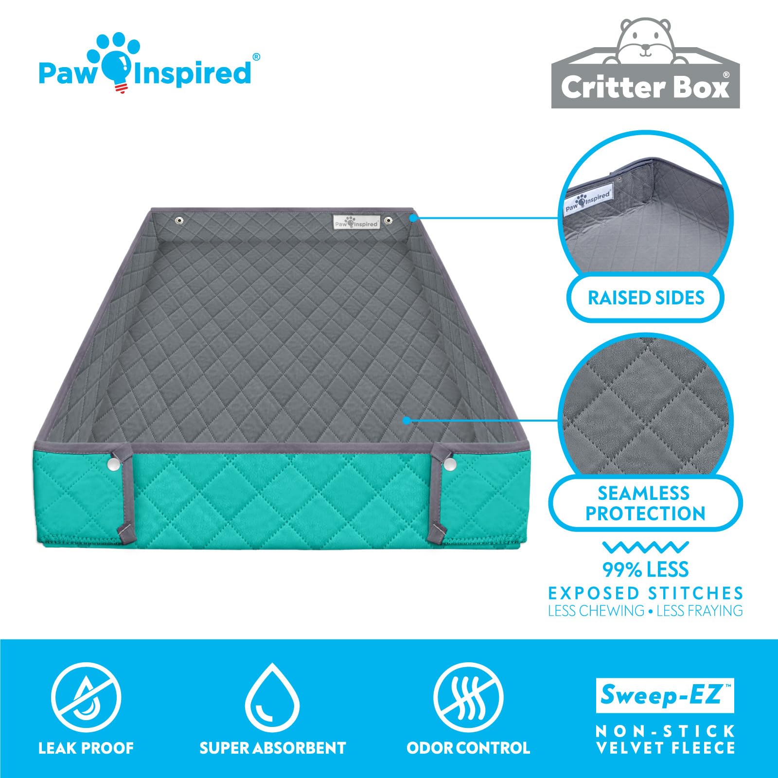 Paw Inspired Critter Box Liner — dimensions 2x3 en grilles 14 pouces.