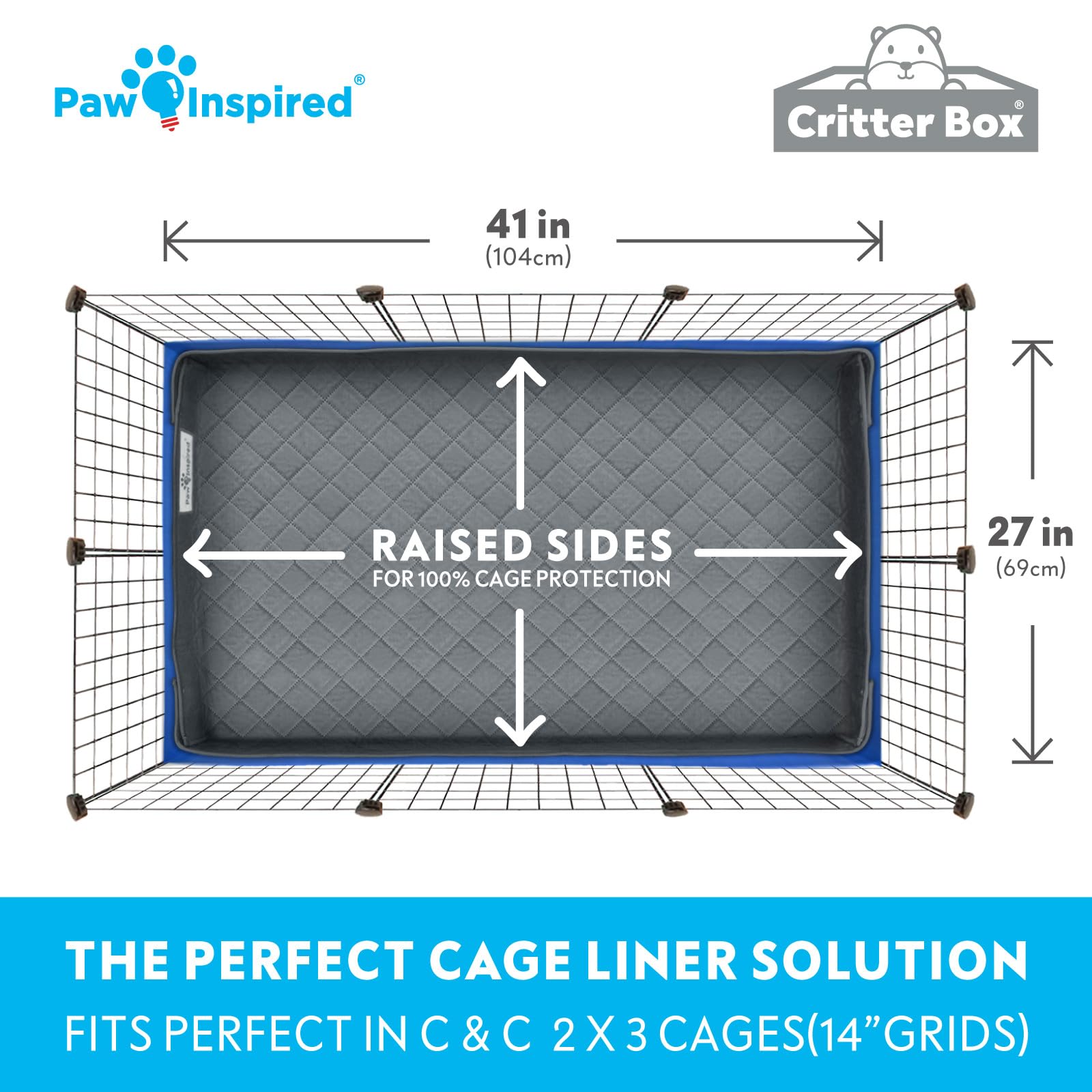 Paw Inspired Critter Box Liner – rebords hauts et protection