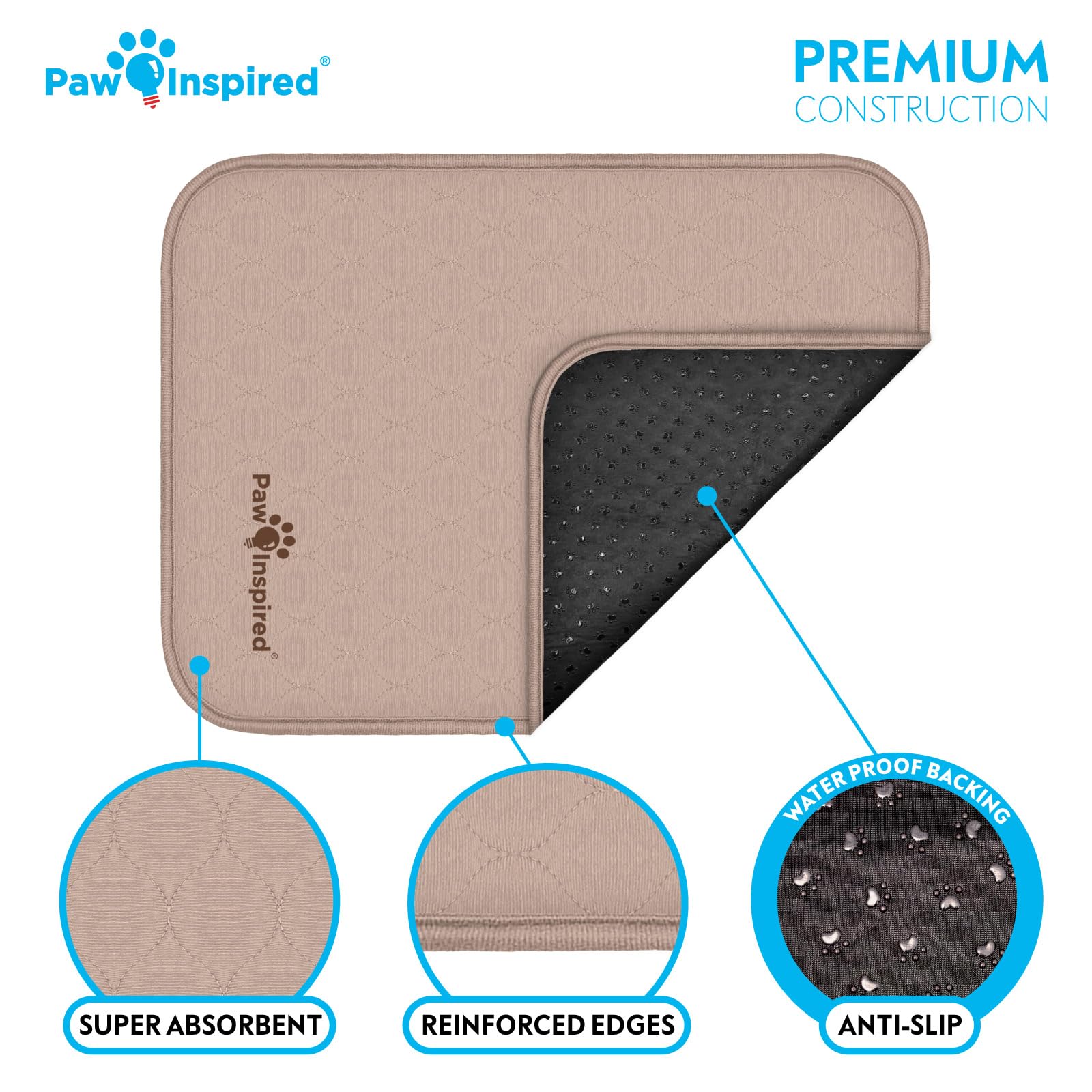 Paw Inspired liner réutilisable et lavable 24x18, pratique et économique.