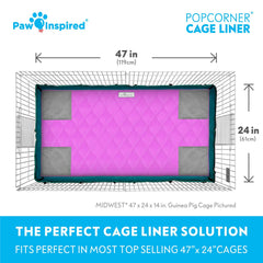 Paw Inspired PopCorner absorbant élevé et imperméable, garde le fond sec.