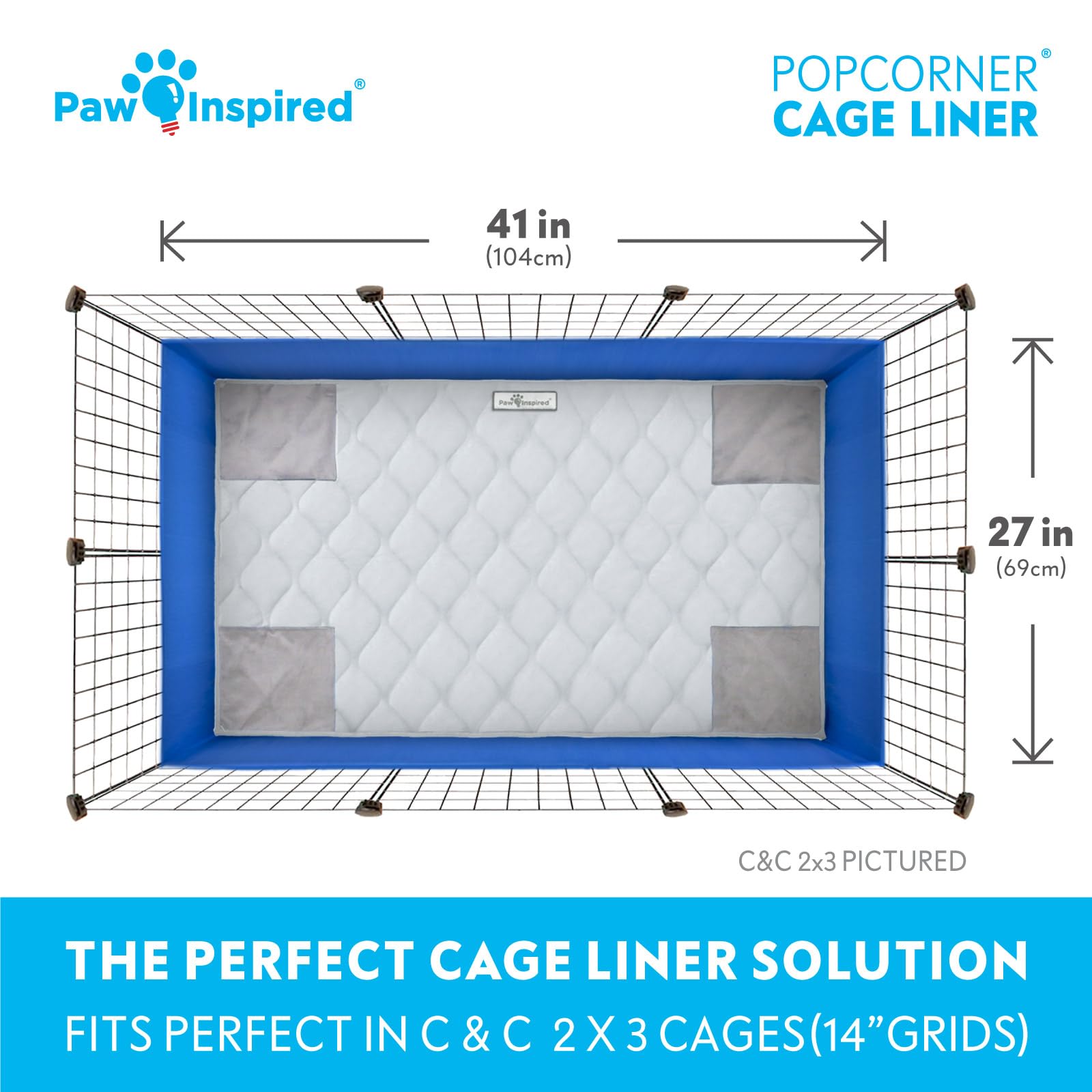 Paw Inspired PopCorner fleece anti adhesion Sweep-EZ facilite nettoyage