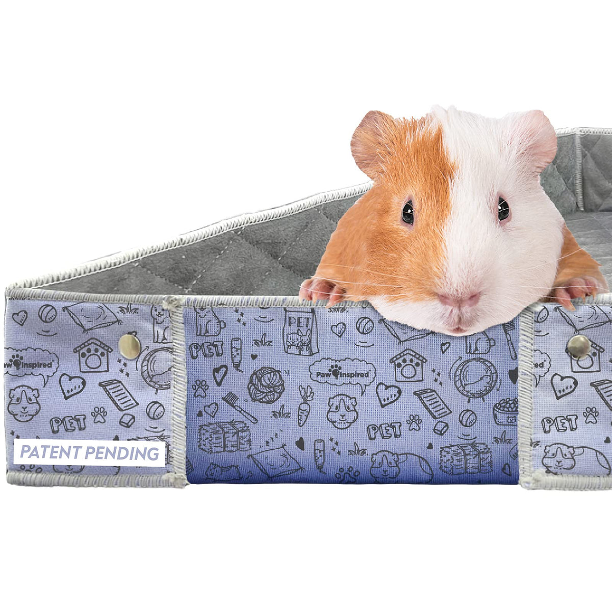 Paw Inspired revêtement cage hauts côtés protège le coin et évite les débordements.